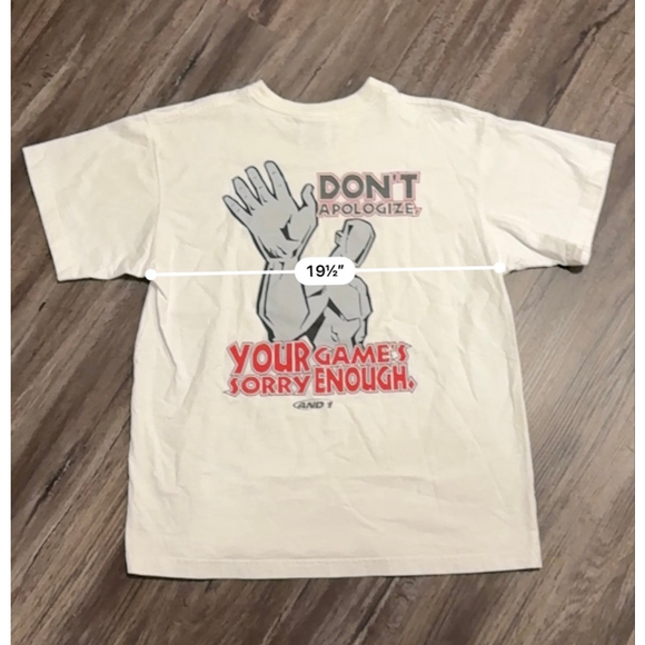 Vintage Y2K AND1 Youth Basketball Graphic Tee Sz XL (Mens S) EUC Streetwear - Picture 9 of 9